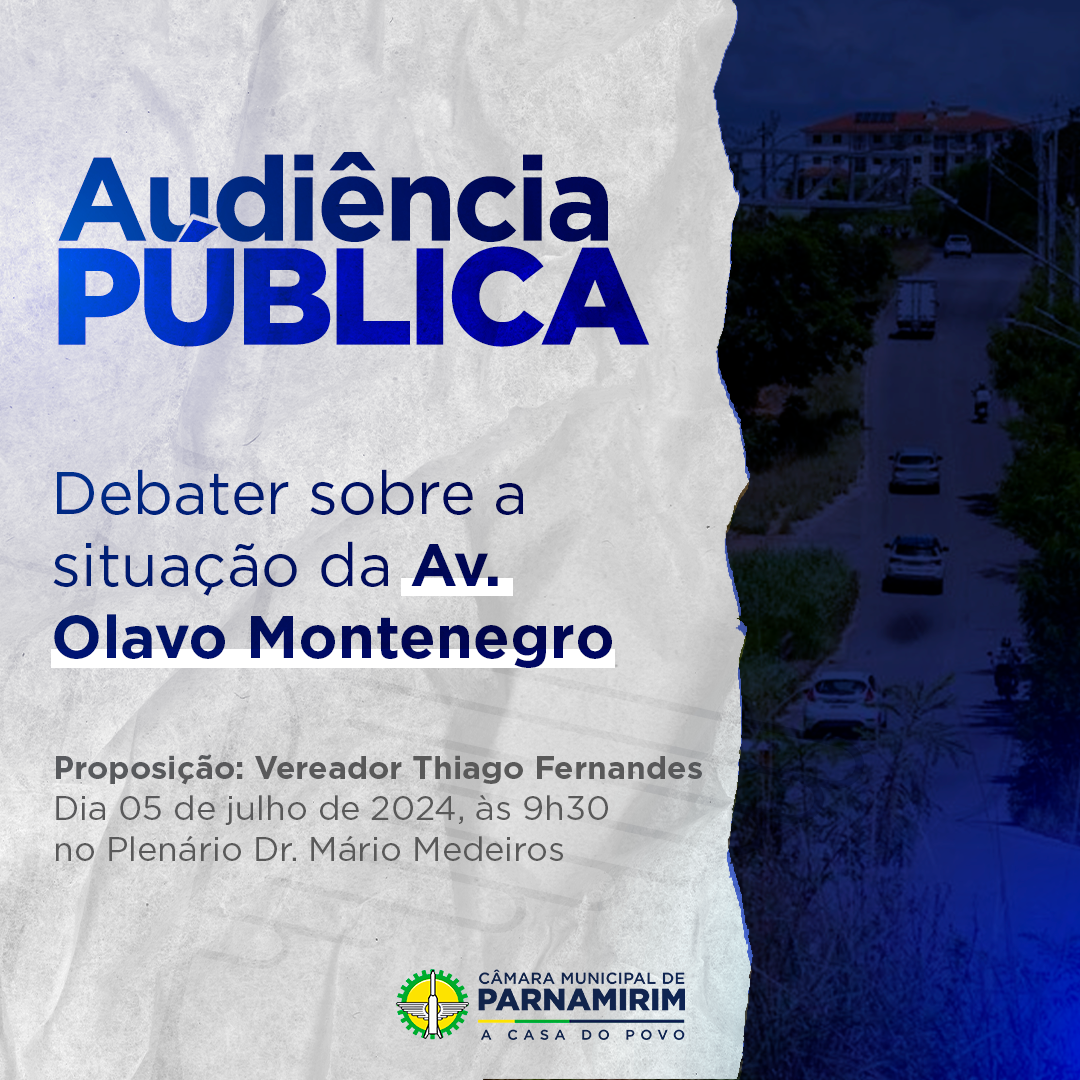 Câmara de Parnamirim vai debater infraestrutura pública em audiência