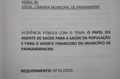 2025-02-14 - Audiência pública: o papel do agente de saúde em Parnamirim