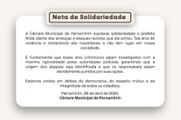 Nota de Solidariedade à prefeita Nilda
